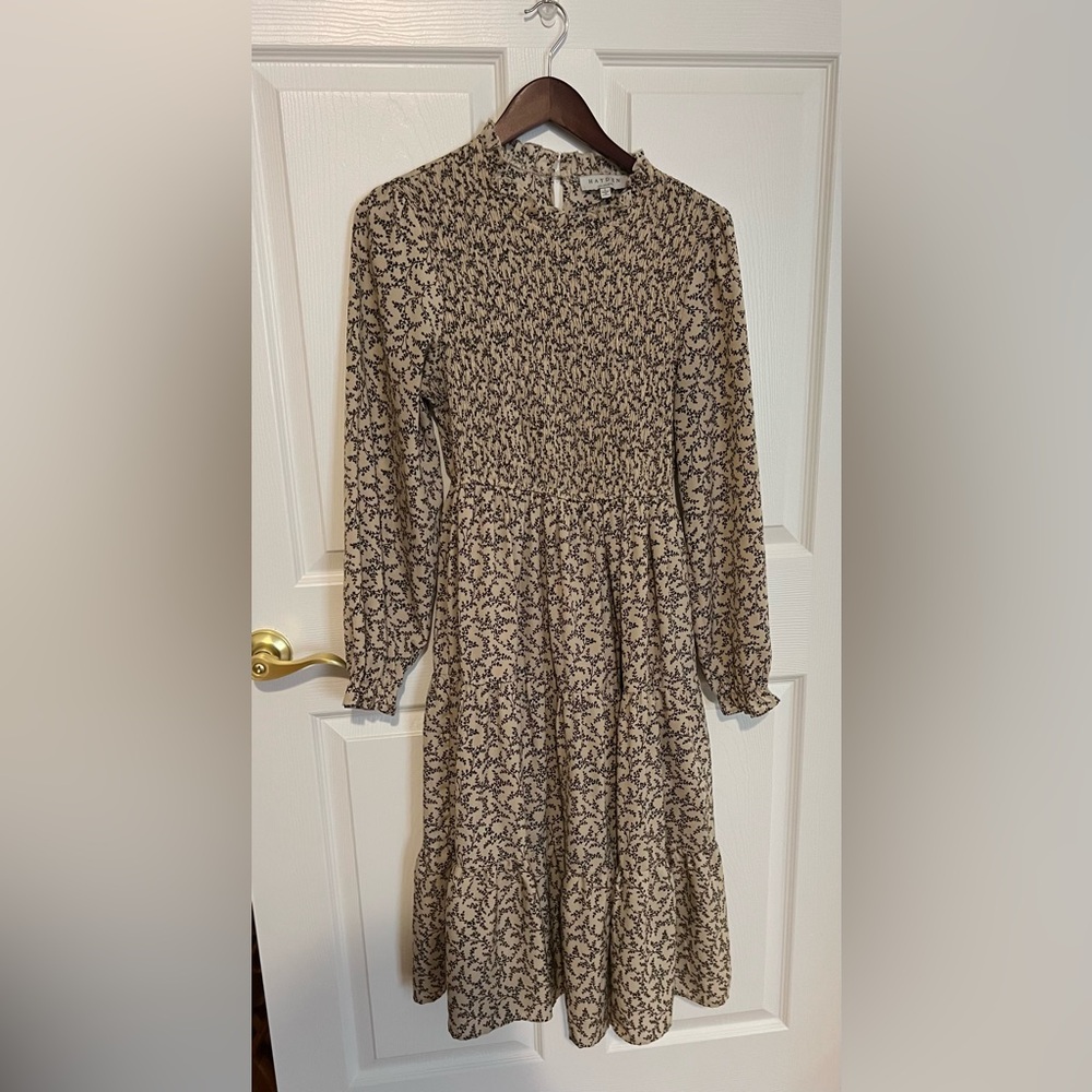 Floral Midi Dress - Size L - HAYDEN